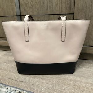 Kate Spade Two Tone Leather Zip Top Tote